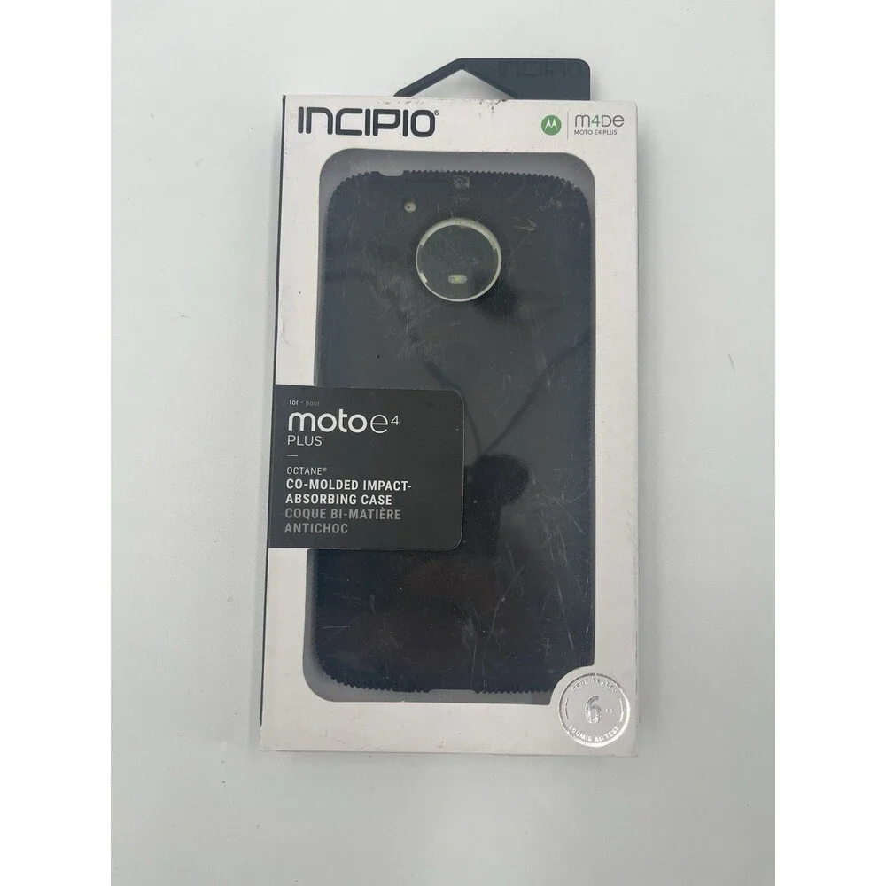 Incipio Octane Black Case For Motorola Moto E4 Plus Impact Absorbing Case